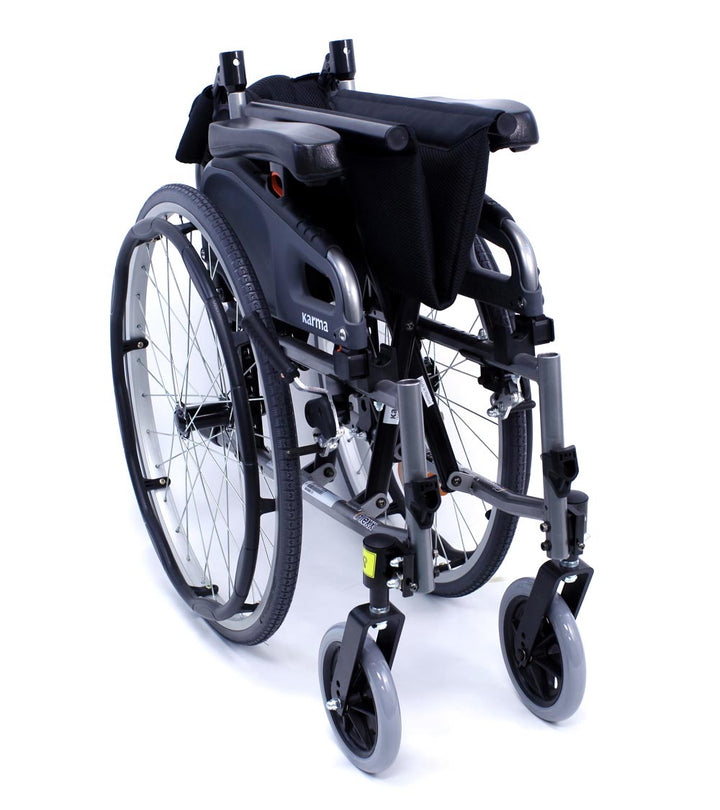 Adjustable Flexx Ultra Wheelchair - black frame, 24" flat-free tires