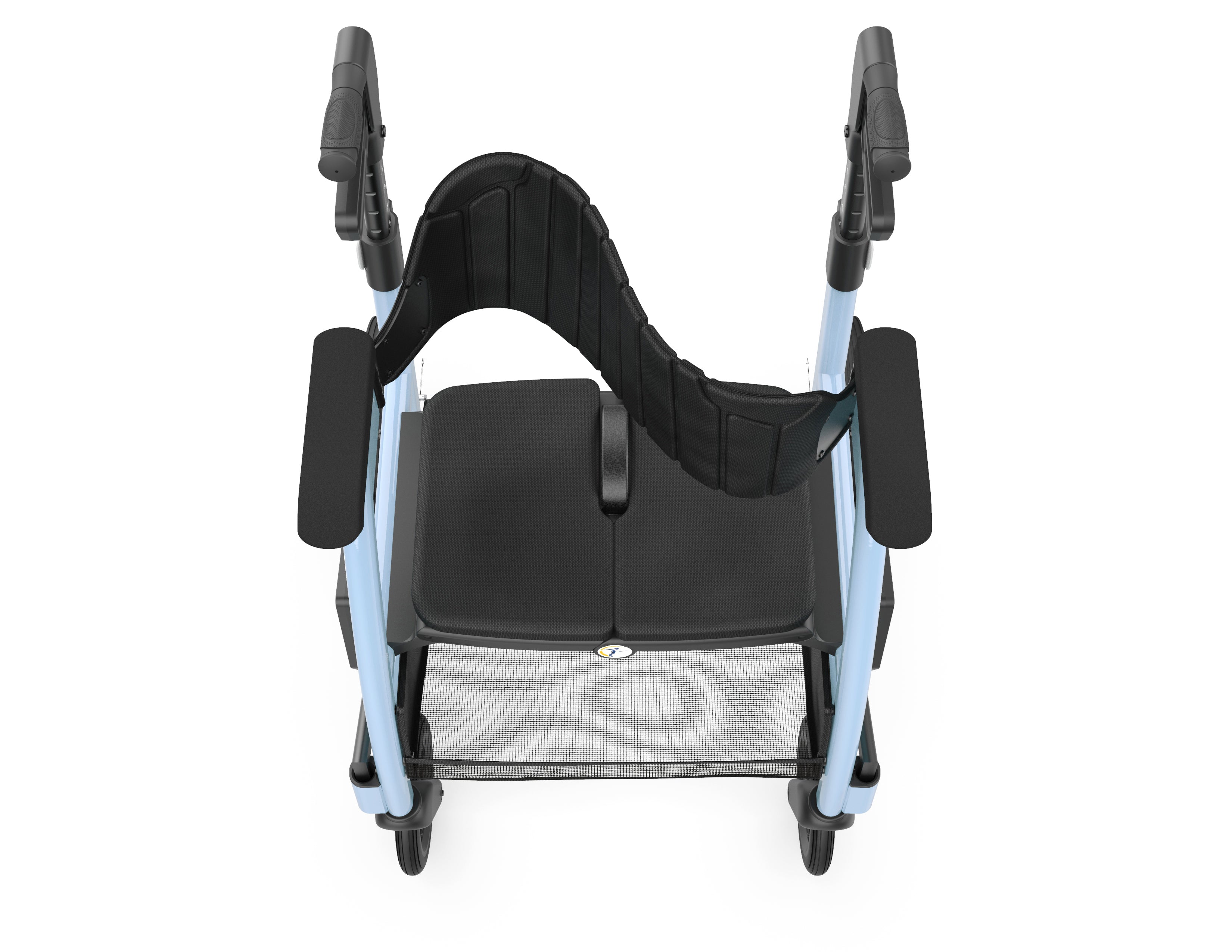 Spacious under-seat storage bag on the Triumph Prestige Rollator