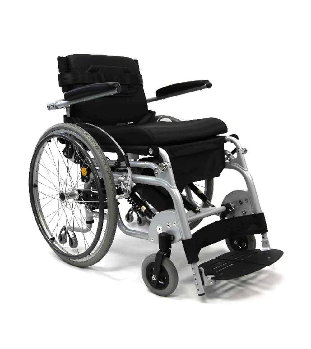 XO-101 Manual Push-Power Assist Stand Wheelchair with Flip Back Armrests